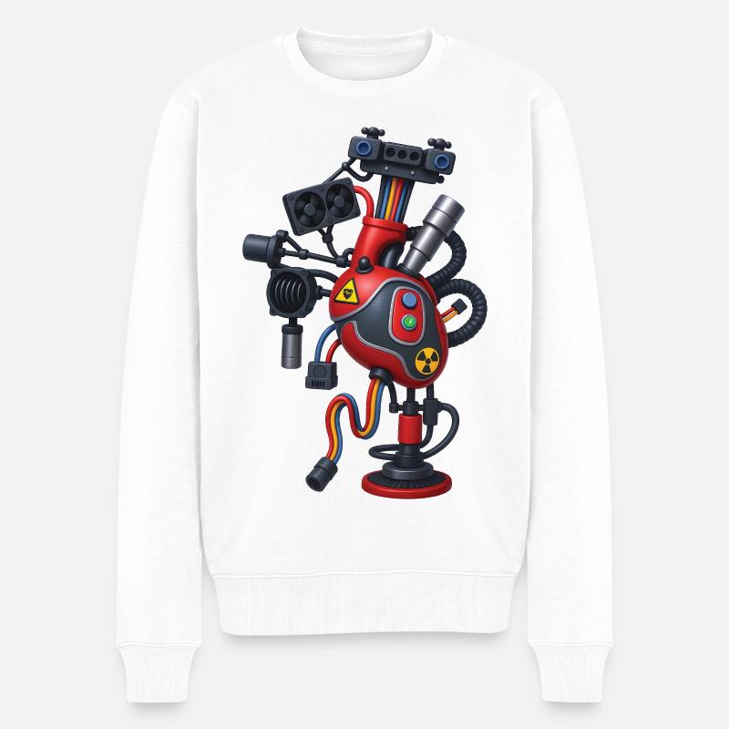 NERD HEART - geek & scifi - Pull Premium bio Homme - blanc