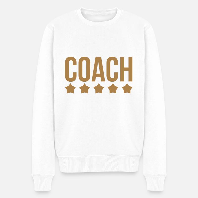 Coach ***** - Pull Premium bio Homme - blanc