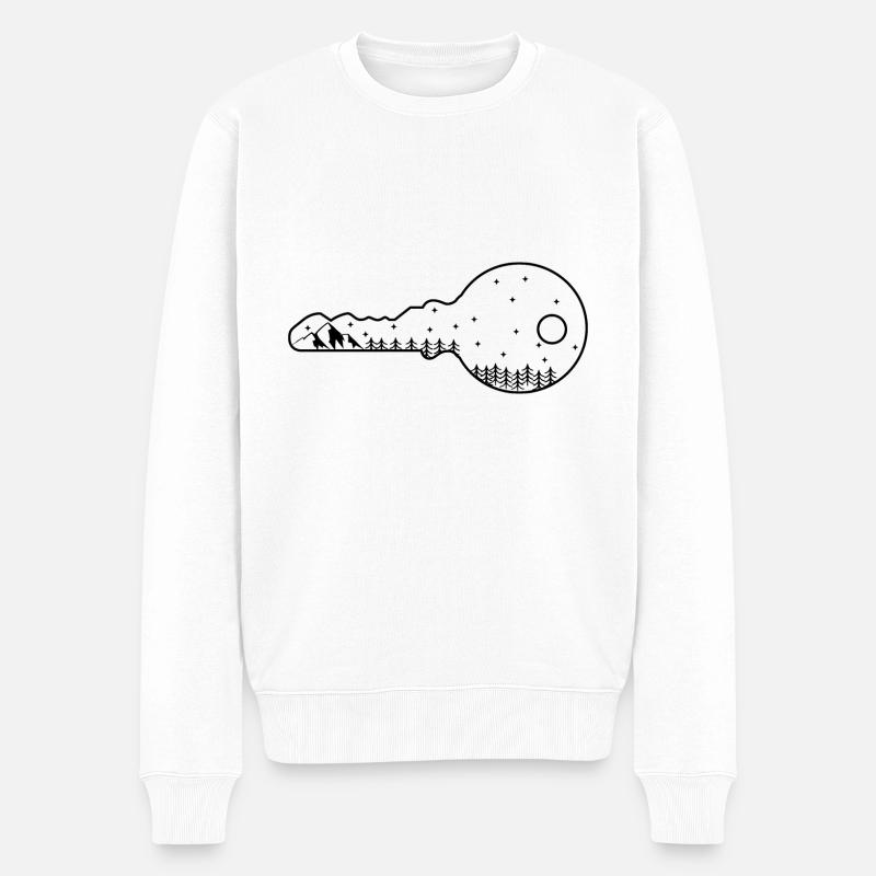 Forêt clé - Pull Premium bio Homme - blanc