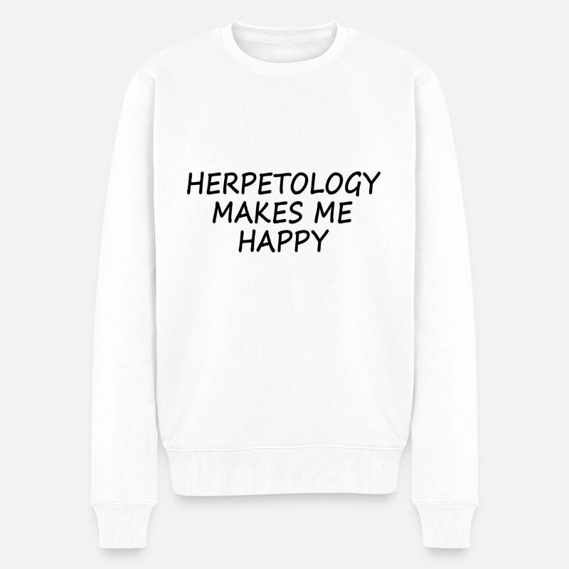 L’herpétologie me rend heureuse - Pull Premium bio Homme - blanc