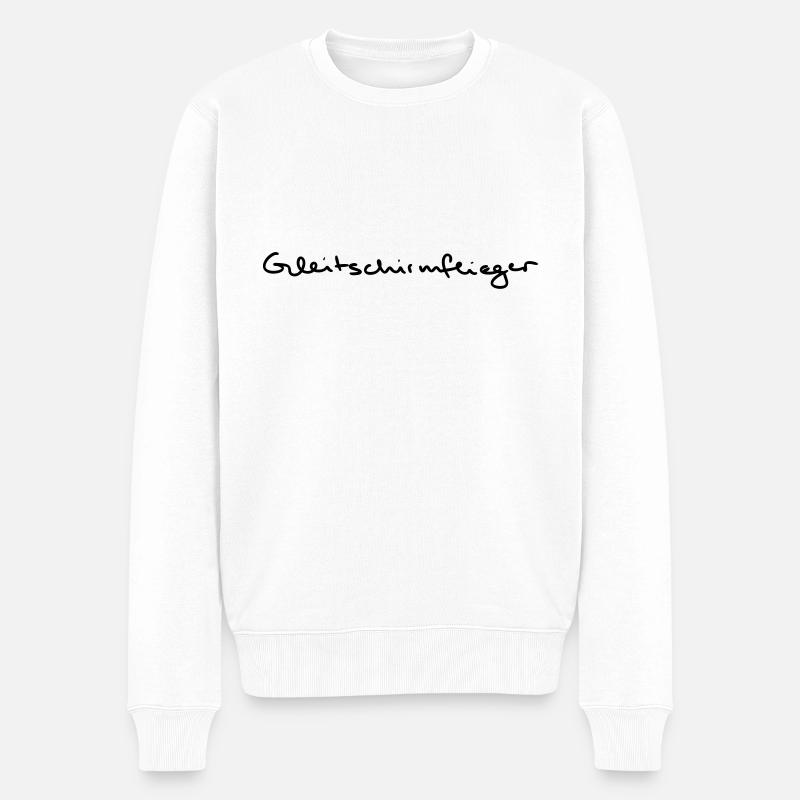 Gleitschirmflieger - Männer Premium Bio Pullover - Weiß