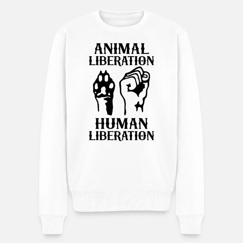 Libération animale Libération humaine - Pull Premium bio Homme - blanc