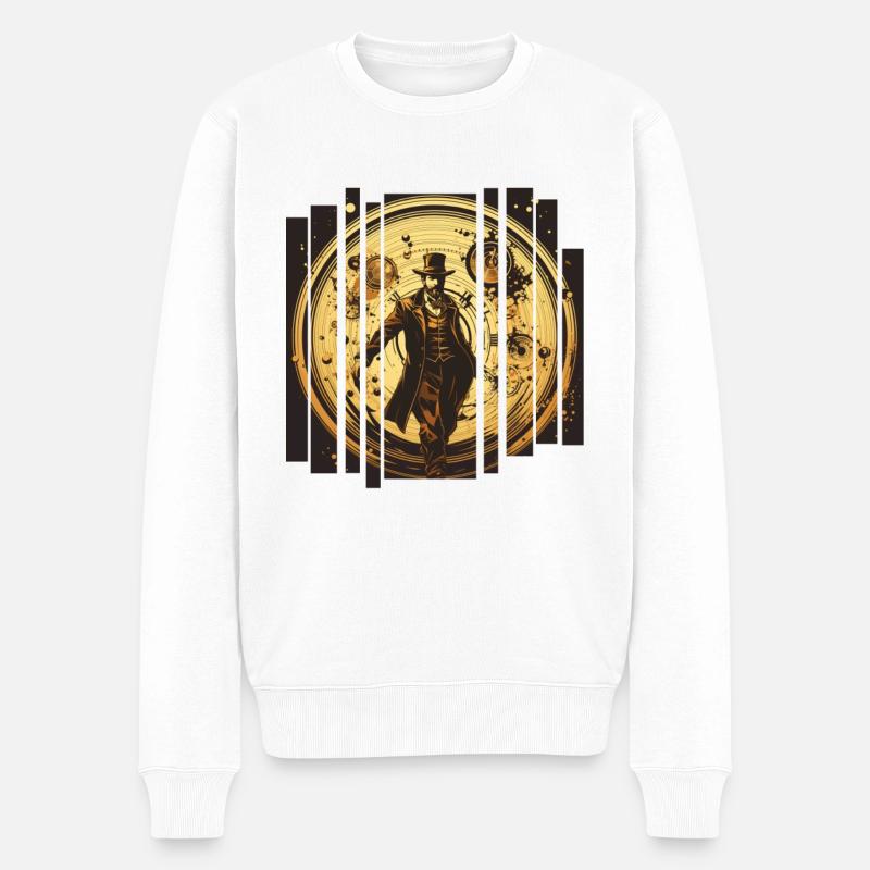 Design Zeitlos - Männer Premium Bio Pullover - Weiß