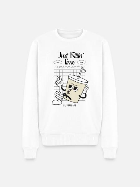 Just killin‘ time - Männer Premium Bio Pullover - Weiß