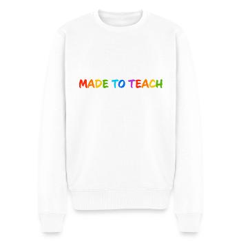Conçu pour enseigner - Pull Premium bio Homme - blanc - Devant - Thijin (182cm)