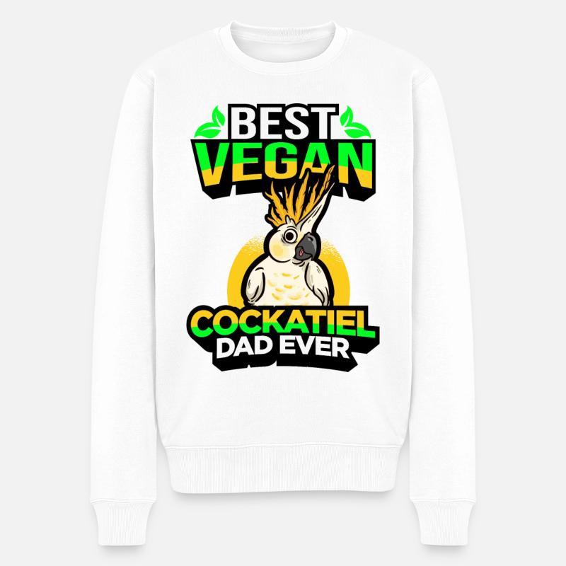 Oiseau Cockatiel - Pull Premium bio Homme - blanc