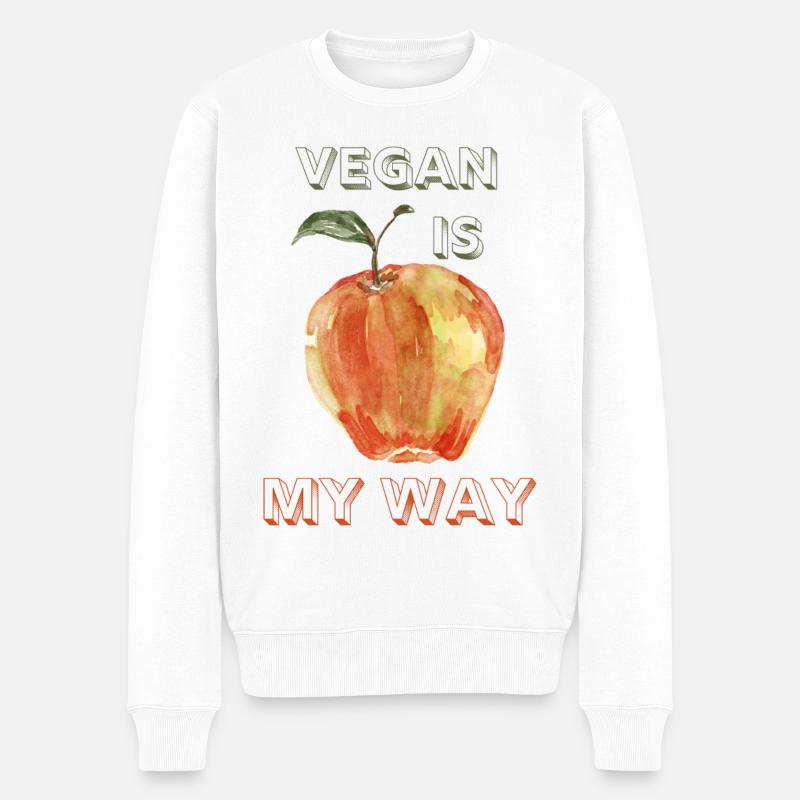 VEGAN IS MY WAY - Pull Premium bio Homme - blanc