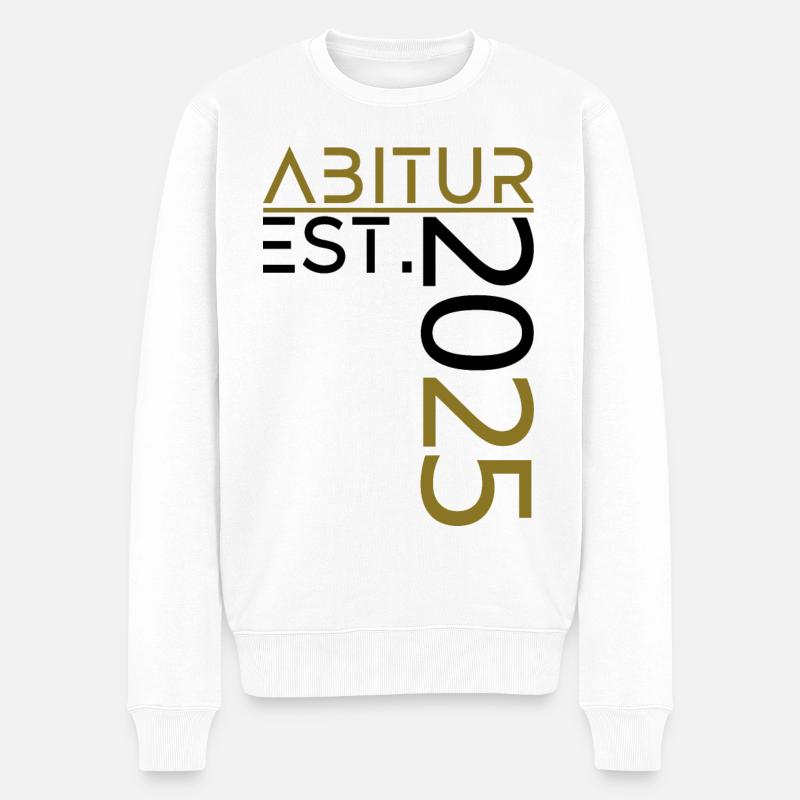 Abitur Est. 2025 - Männer Premium Bio Pullover - Weiß