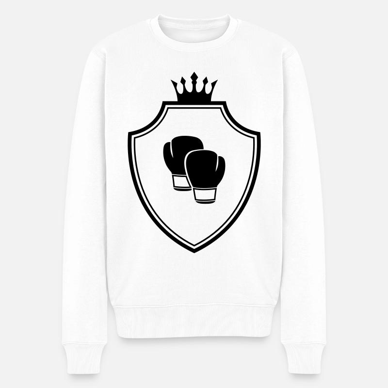 Gants de boxe Crest - Pull Premium bio Homme - blanc