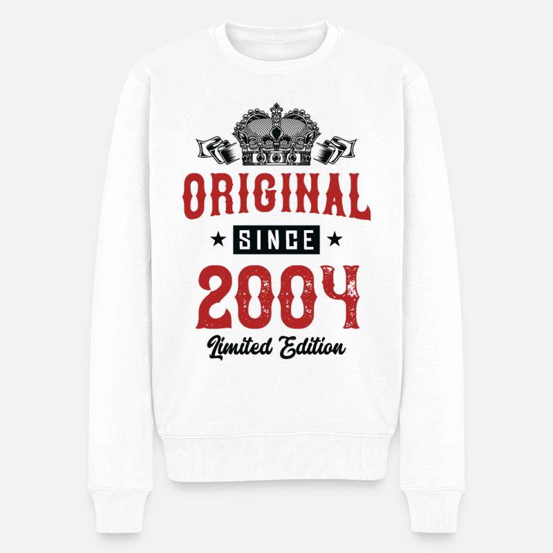 2004 limited edition - Männer Premium Bio Pullover - Weiß