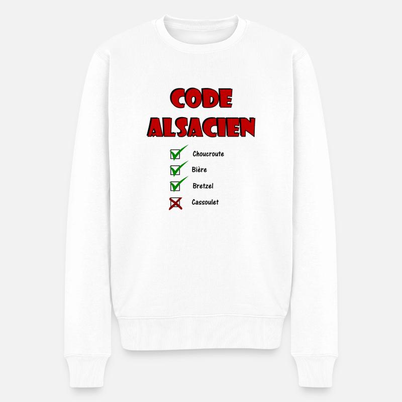 Code Alsacien - Pull Premium bio Homme - blanc