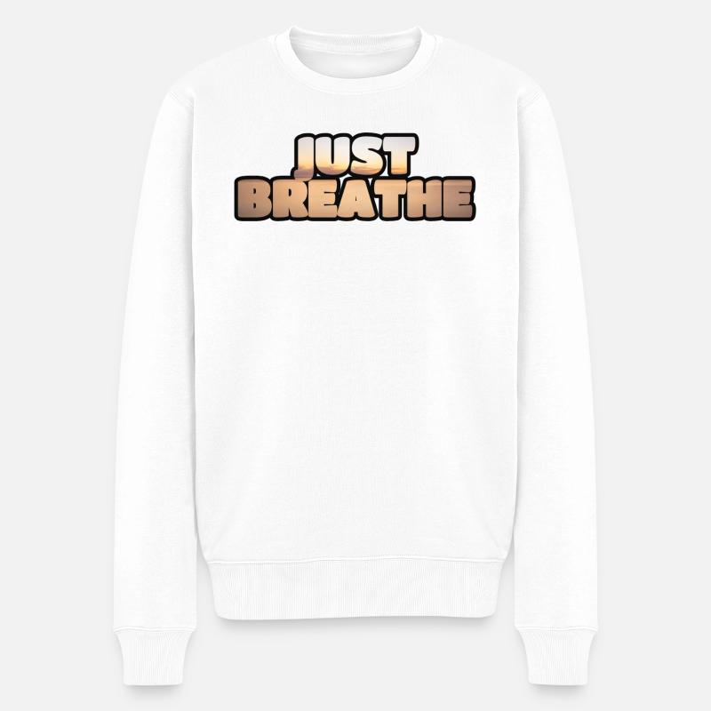 N'oubliez pas de respirer - Pull Premium bio Homme - blanc