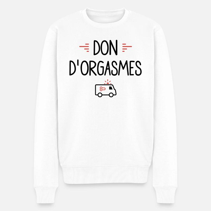 Don d'orgasmes - Pull Premium bio Homme - blanc