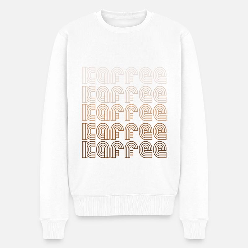 Kaffee Motive - Männer Premium Bio Pullover - Weiß