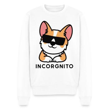 Incorgnito - Männer Premium Bio Pullover - Weiß - Vorne - Thijin (182cm)