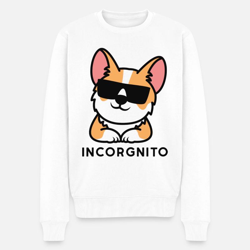 Incorgnito - Männer Premium Bio Pullover - Weiß
