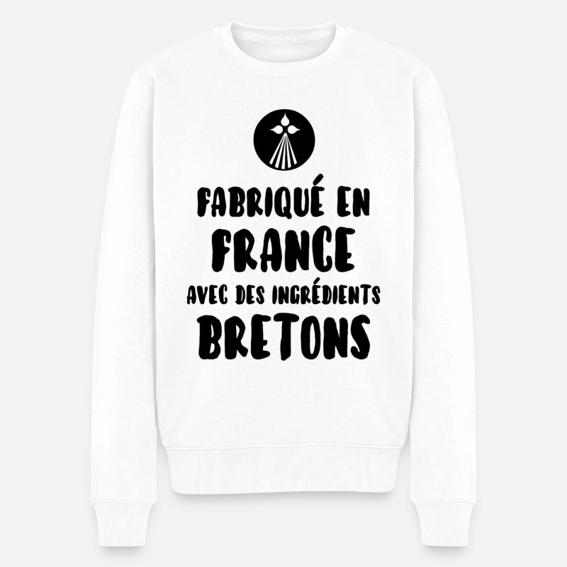 Breton - Pull Premium bio Homme - blanc