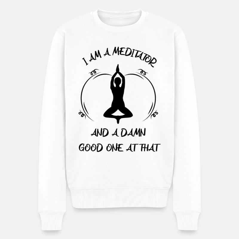 Médaïon - Pull Premium bio Homme - blanc