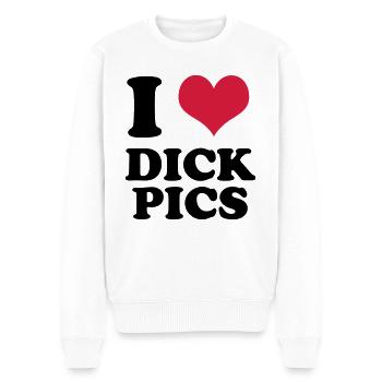 J'aime les photos de Dick - Pull Premium bio Homme - blanc - Devant - Thijin (182cm)
