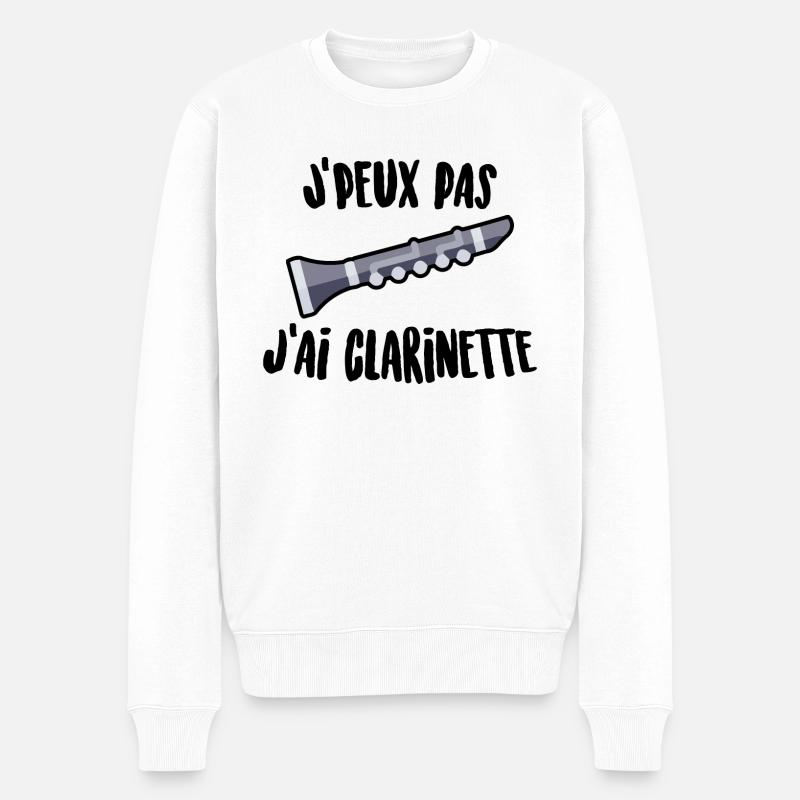 J'peux pas j'ai clarinette - Pull Premium bio Homme - blanc