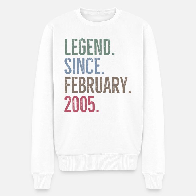 Legende seit Februar 2005 - Männer Premium Bio Pullover - Weiß
