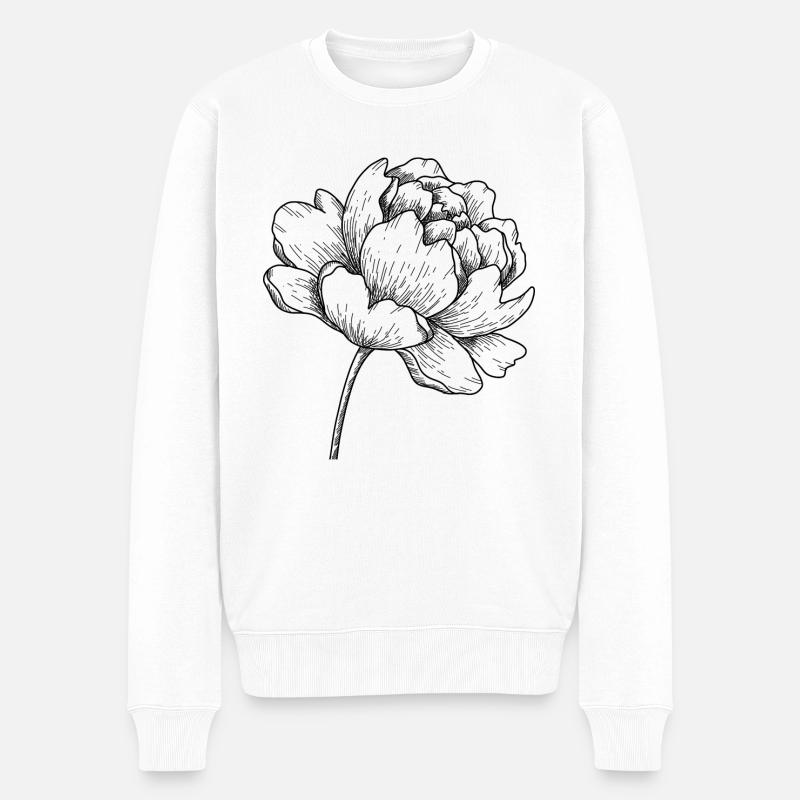 Florist Blume Pflanze Natur Gärtner - Männer Premium Bio Pullover - Weiß