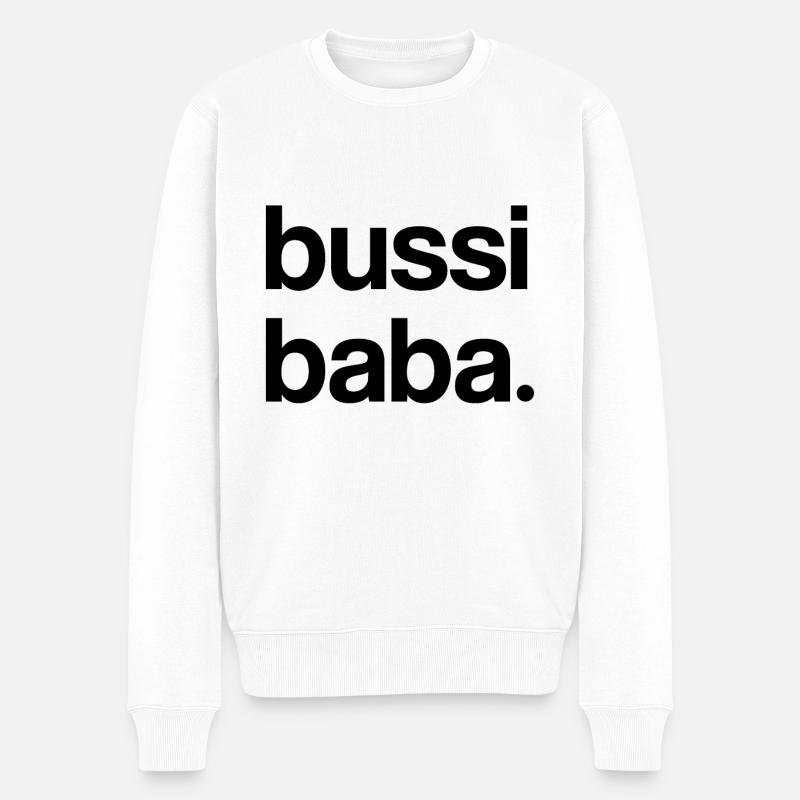 Bussi Baba - Pull Premium bio Homme - blanc