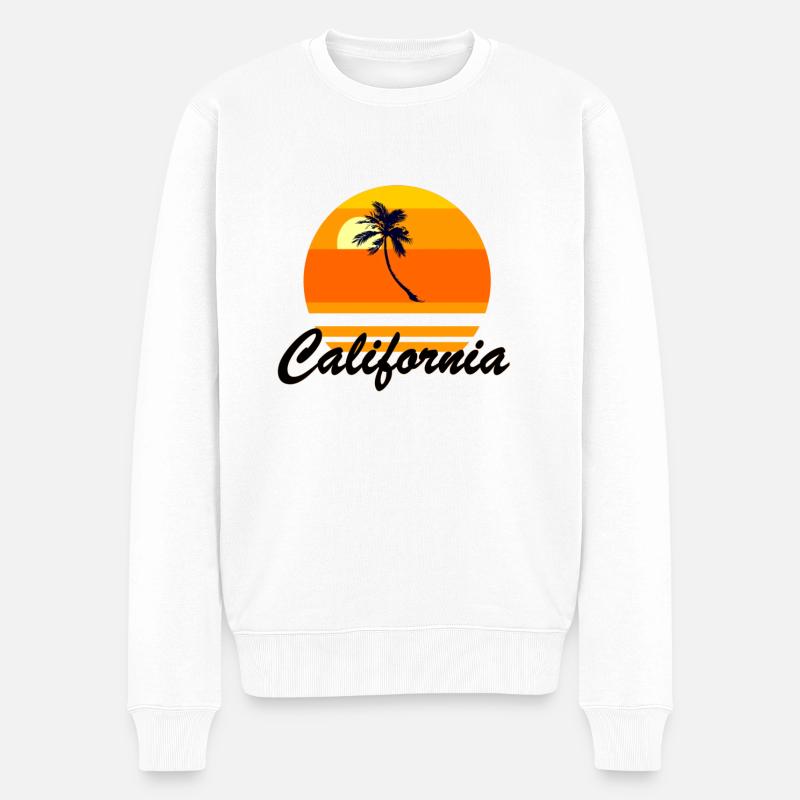 CAlifornia - Männer Premium Bio Pullover - Weiß