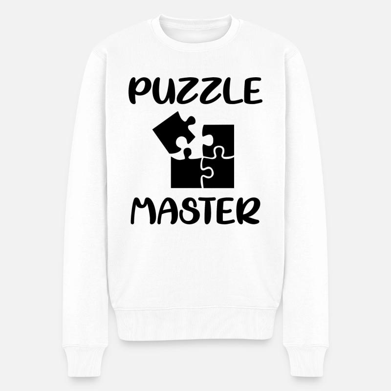 Puzzle Master Autismus puzzeln Geschenkidee - Männer Premium Bio Pullover - Weiß