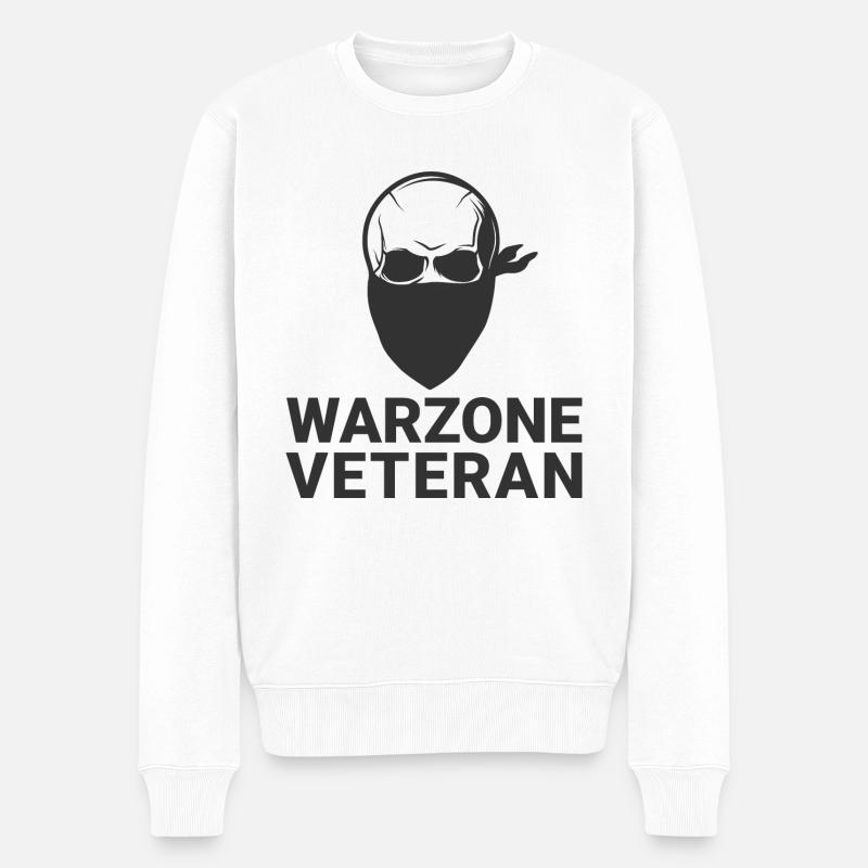 WARZONE VETERAN GAMING COD - Männer Premium Bio Pullover - Weiß