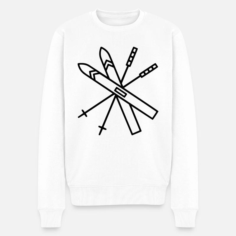 Ski Skiing Après-Ski - Pull Premium bio Homme - blanc