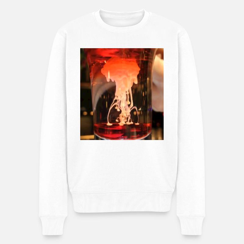 Vulkan - Männer Premium Bio Pullover - Weiß