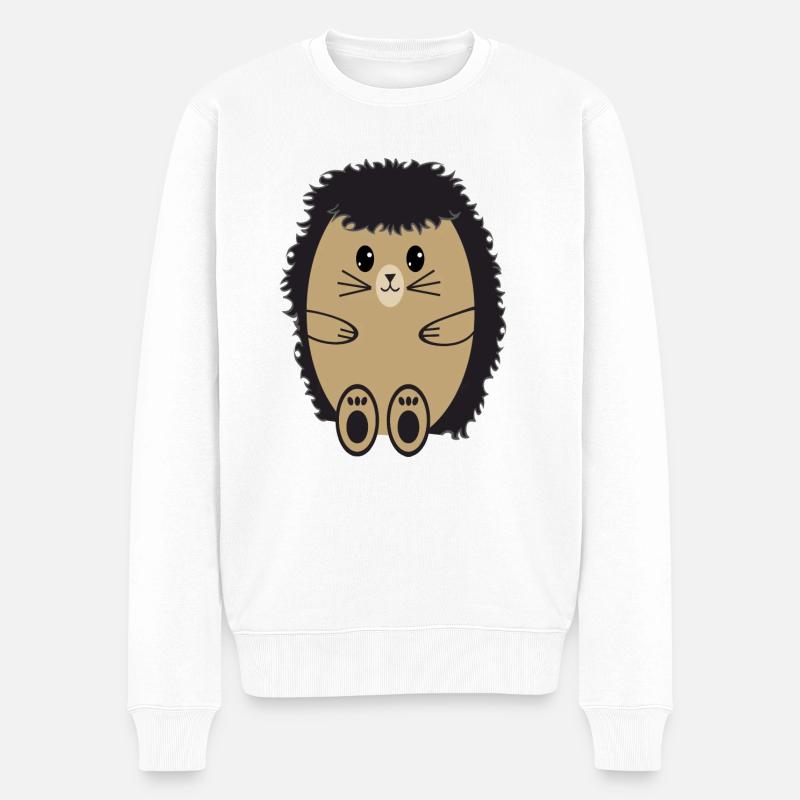igel - Männer Premium Bio Pullover - Weiß