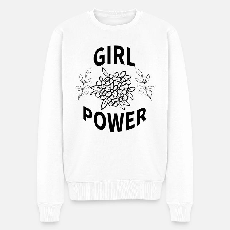 Florist Blume Pflanze Natur Gärtner - Männer Premium Bio Pullover - Weiß