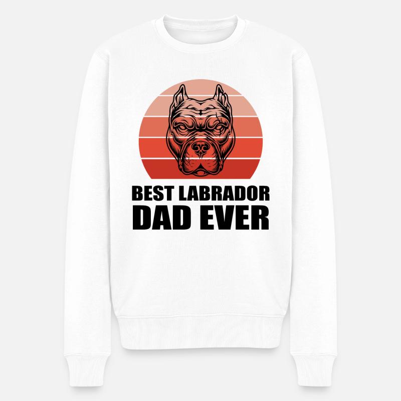 Hund Dog - Männer Premium Bio Pullover - Weiß