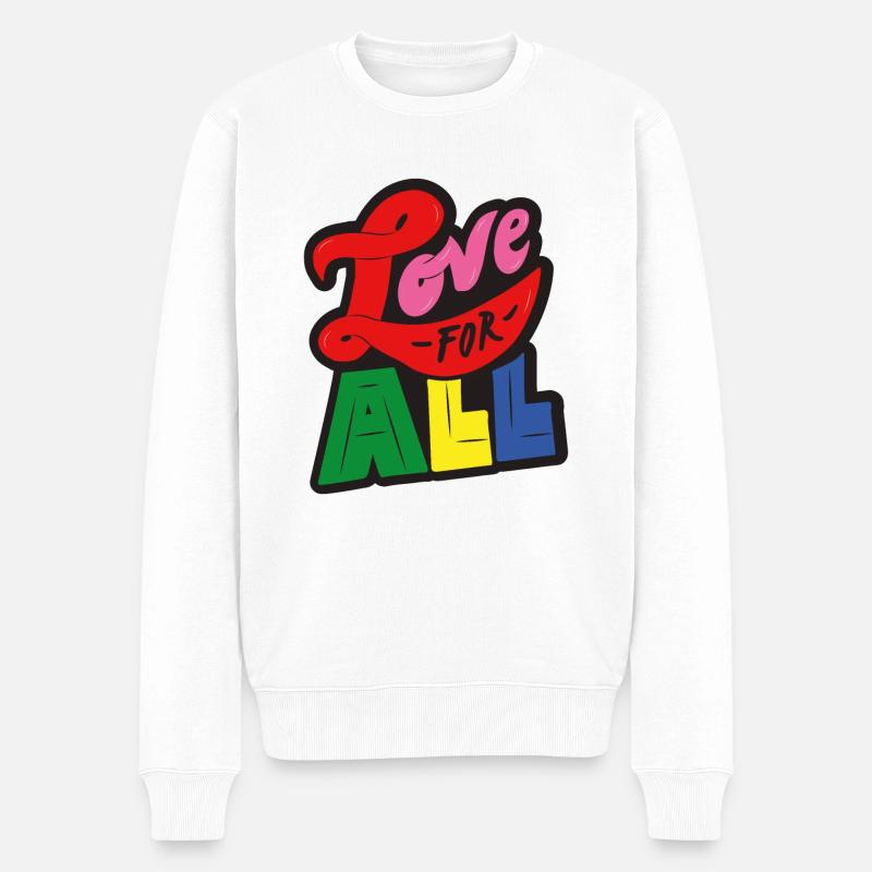 Amour pour tous - noir - Pull Premium bio Homme - blanc