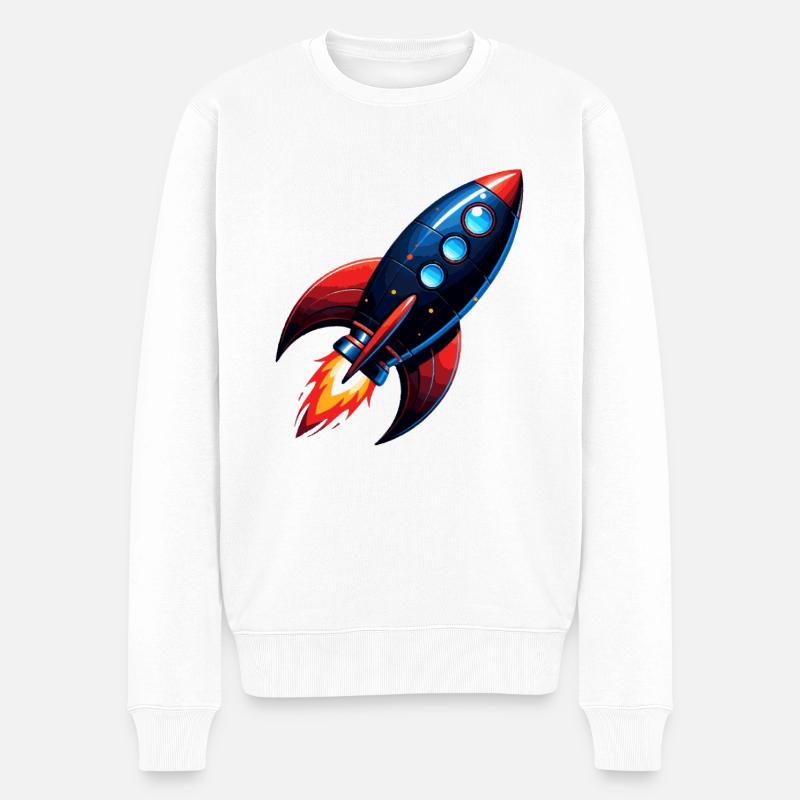 Démarreur de lancement de fusée - Pull Premium bio Homme - blanc