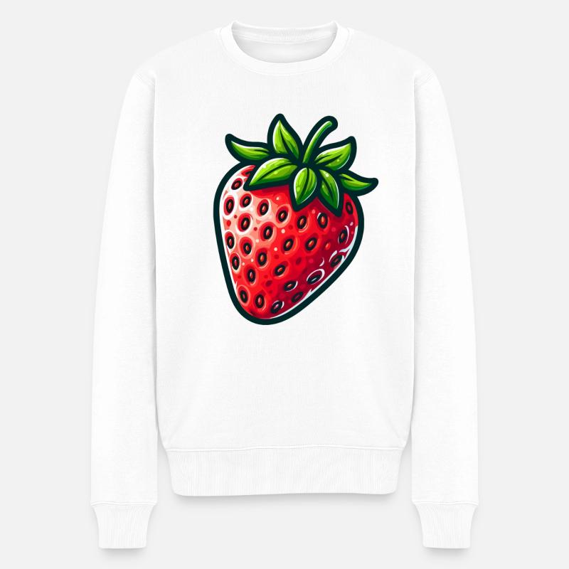 Fraise - Pull Premium bio Homme - blanc