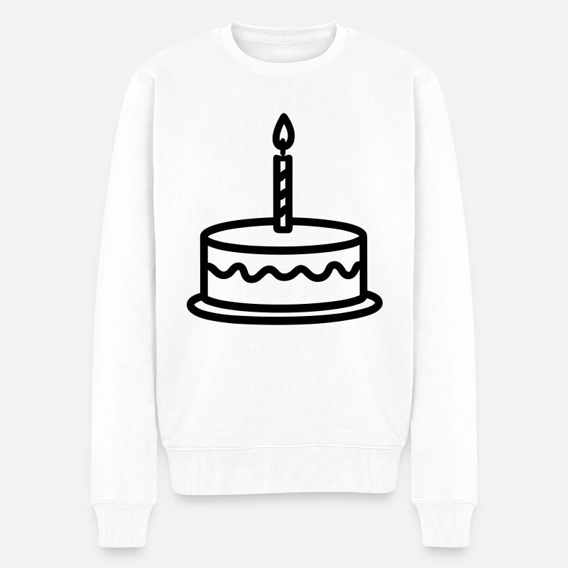 Gateau d'anniversaire - Pull Premium bio Homme - blanc