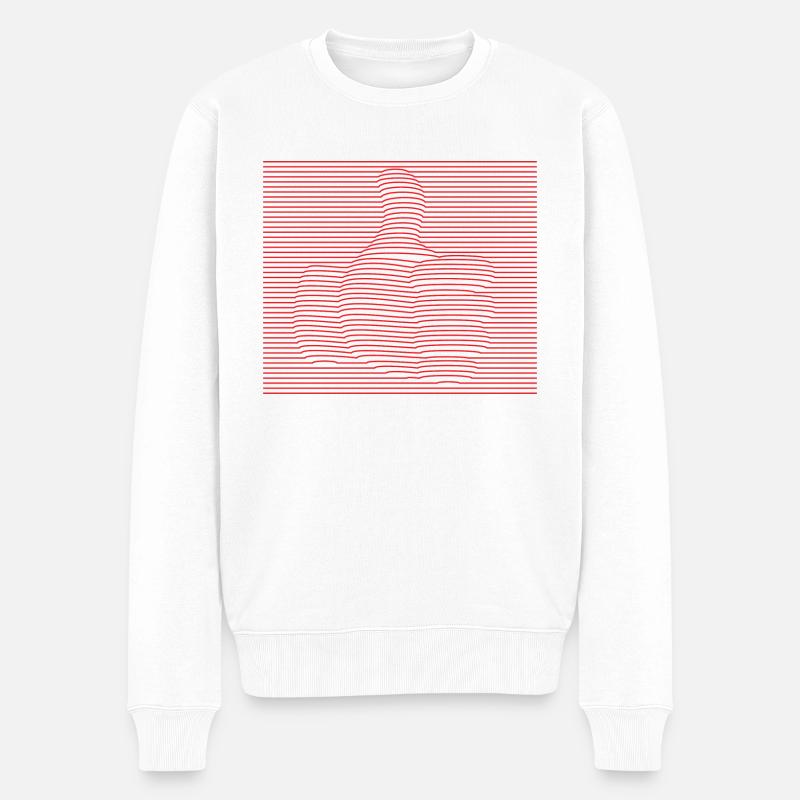 Thumbs Up - Männer Premium Bio Pullover - Weiß
