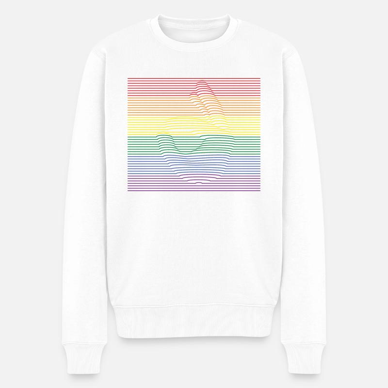Okay. bunt - Männer Premium Bio Pullover - Weiß