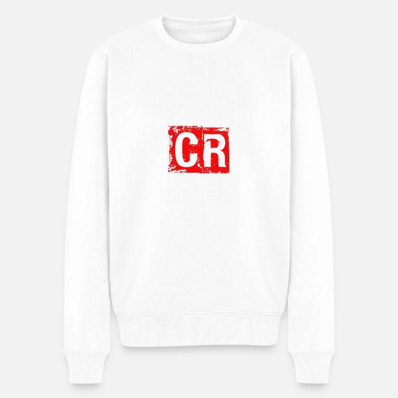 cr rouge - Pull Premium bio Homme - blanc