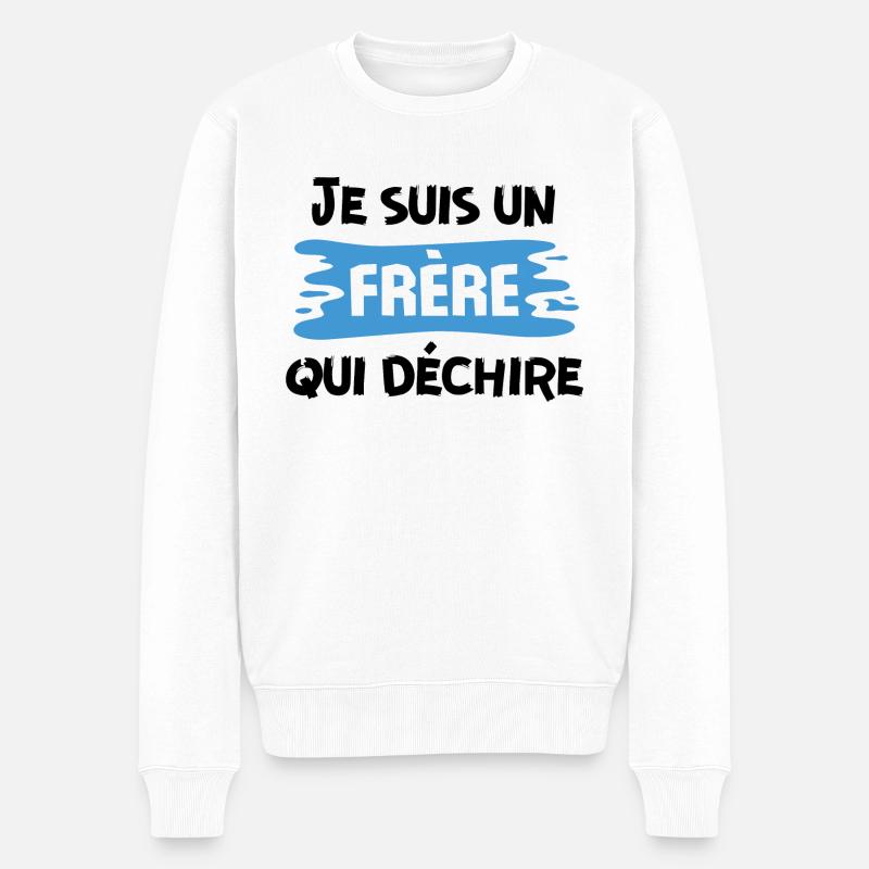 Frère qui déchire - Pull Premium bio Homme - blanc