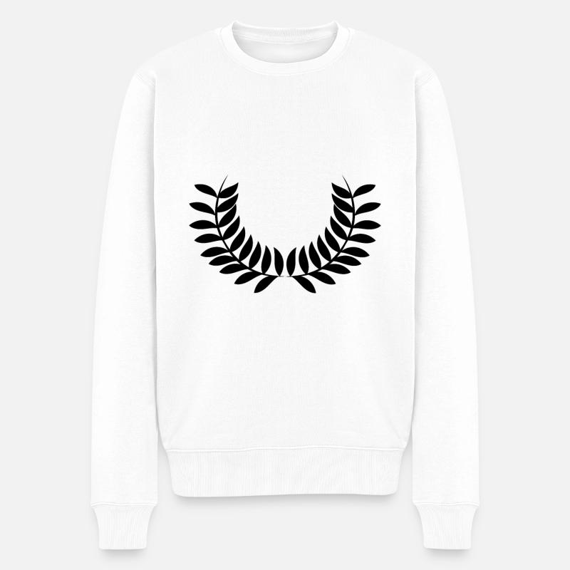 couronne - Pull Premium bio Homme - blanc