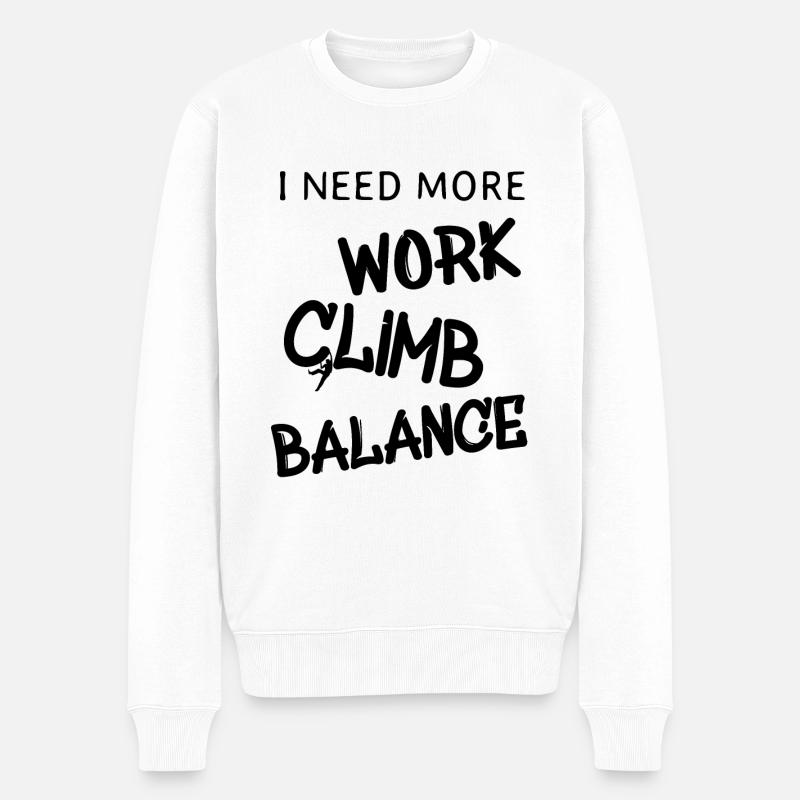 Geschenk Kletterer Boulderer klettern bouldern - Männer Premium Bio Pullover - Weiß