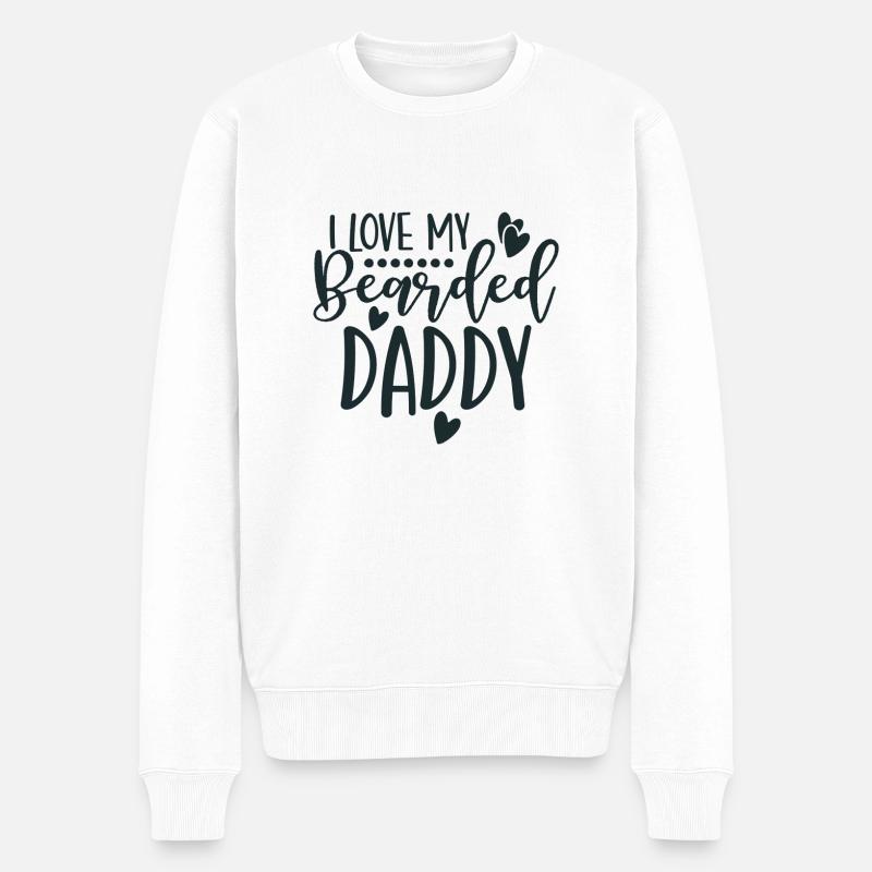J’AIME MON PAPA BARBU - Pull Premium bio Homme - blanc