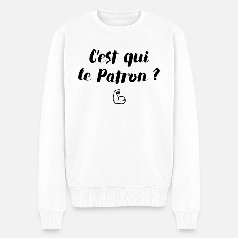 C'est qui le patron - Pull Premium bio Homme - blanc