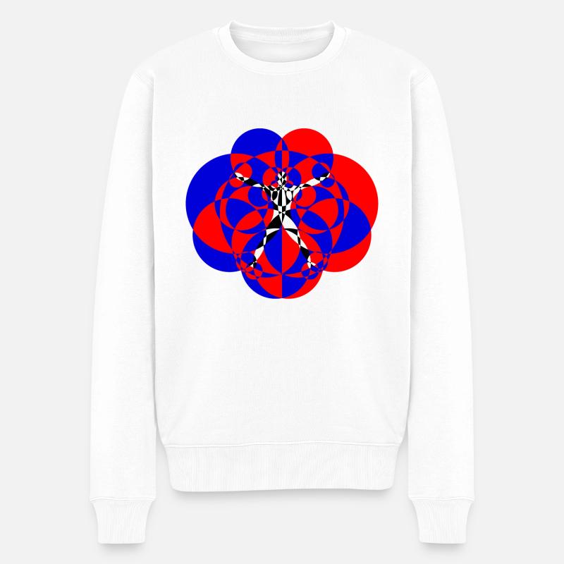 Art optique - Étude proportionnelle - Pull Premium bio Homme - blanc