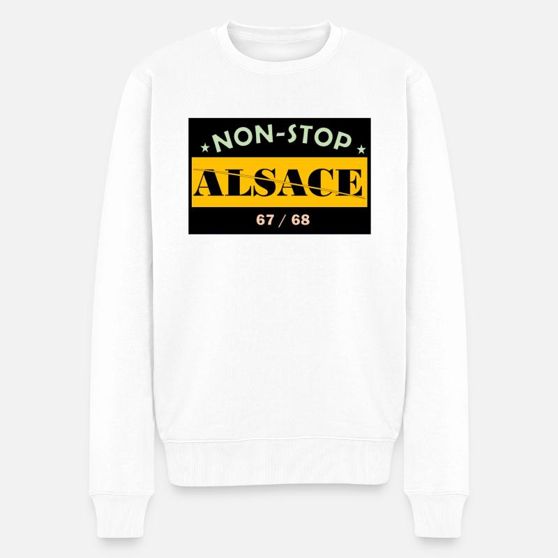 Non stop Alsace - Pull Premium bio Homme - blanc
