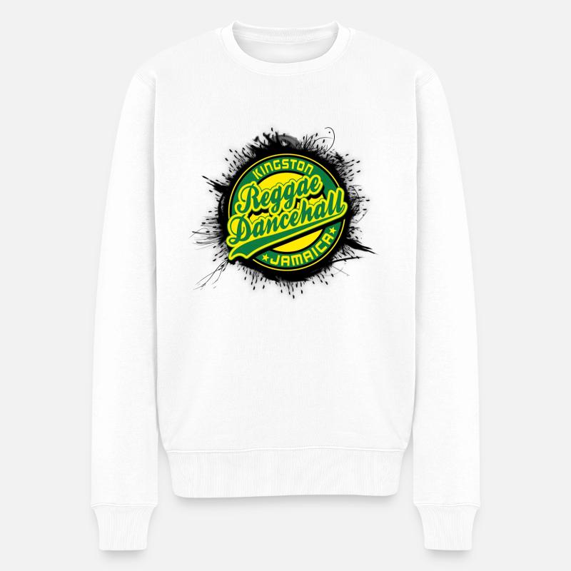 kingston reggae dancehall jamaica - Pull Premium bio Homme - blanc